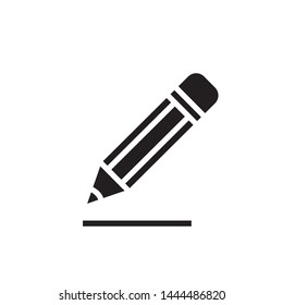 Pencil Icon,  flat vector illustration logo sign/symbol.