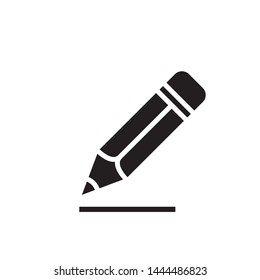 Pencil Icon,  flat vector illustration logo sign/symbol.