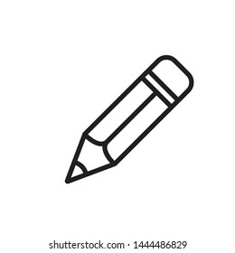 Pencil Icon,  flat vector illustration logo sign/symbol.