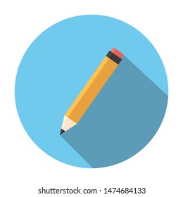 Pencil Icon flat vector illustration logo sign/symbol