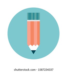 Pencil Icon flat vector illustration logo sign/symbol. For mobile user interface