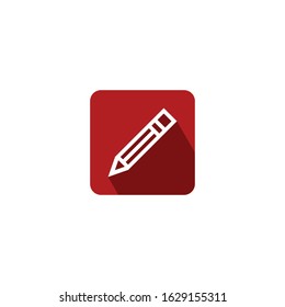 Pencil Icon flat vector illustration logo sign and symbol