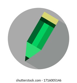 Símbolo/símbolo del logotipo de la ilustración vectorial plana Icono de lápiz. Para la interfaz de usuario móvil