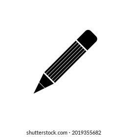 Pencil icon flat vector illustration