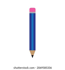 Pencil icon flat vector illustration of a logo sign or symbol.