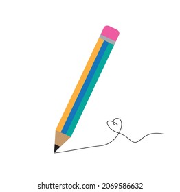 Pencil icon flat vector illustration. vector design