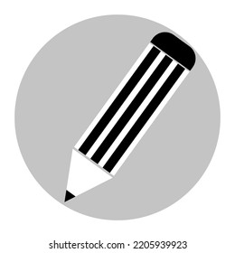 Símbolo del logotipo de la ilustración del vector plano del icono del lápiz. 