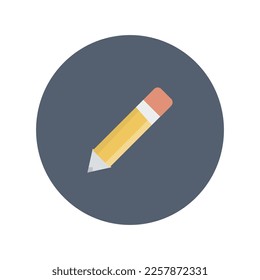 Pencil icon, Flat vector illustration for web and mobile interface, EPS 10