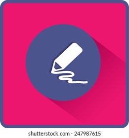 pencil icon. Flat vector illustration