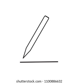 Pencil icon flat vector template design trendy