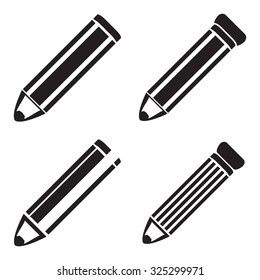 Pencil icon in four variations