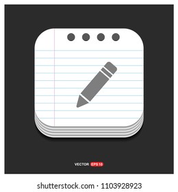 pencil icon - free vector icon