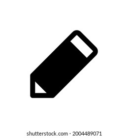 pencil icon glyph style and  Vector illustration isolated on a white background. Premium quality for mobile apps, user interface, presentation, and website. pixel perfect icon