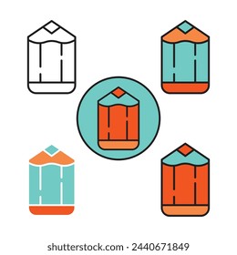 Pencil Icon. Graphic element illustration with Minimalist style on white background. Vector Illustration.
