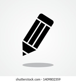 Pencil Icon with Gray Shadow