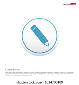 Pencil icon Hexa White Background icon template