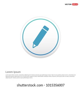 Pencil icon Hexa White Background icon template