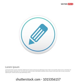 Pencil icon Hexa White Background icon template