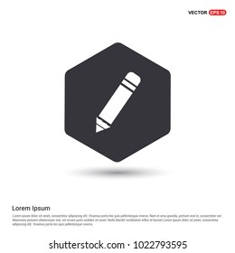 Pencil icon Hexa White Background icon template