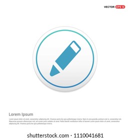 Pencil icon Hexa White Background icon template - Free vector icon