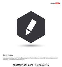 Pencil icon Hexa White Background icon template - Free vector icon