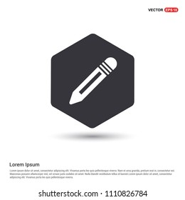 Pencil icon Hexa White Background icon template - Free vector icon