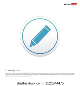 Pencil icon Hexa White Background icon template - Free vector icon
