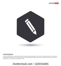 Pencil icon Hexa White Background icon template - Free vector icon