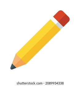 Pencil icon. High-quality outline symbol of graduation for any app. Thin line and color signs of education for design logo, visit card, etc.