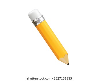 Pencil icon illustration 3d rendering