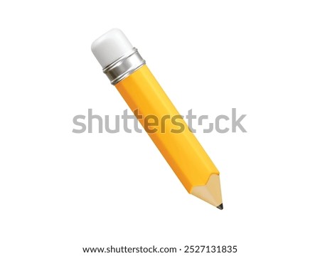 Pencil icon illustration 3d rendering