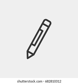 Pencil icon illustration isolated vector sign symbol