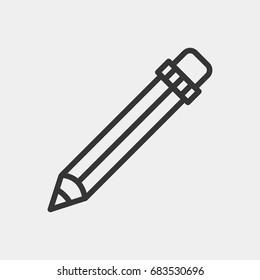 Pencil icon illustration isolated vector sign symbol