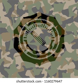 pencil icon inside camo emblem