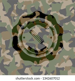 pencil icon inside camouflage texture