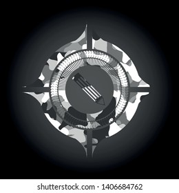 pencil icon inside grey camo texture