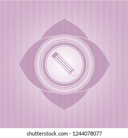 pencil icon inside pink icon or emblem