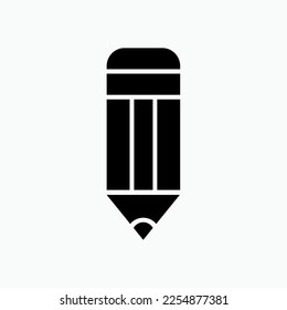 Pencil Icon. Instrument for Writing, Drawing. Edit, Write Symbol.