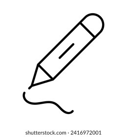 Icono de lápiz aislar ilustración de material vectorial de fondo blanco