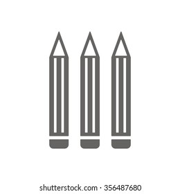 pencil   icon,  isolated. Flat  design.