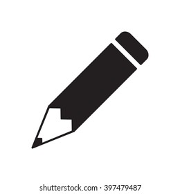 Pencil   icon,  isolated. Flat  design.