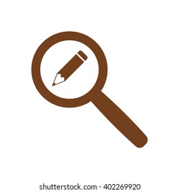 Pencil  icon,  isolated. Flat  design.