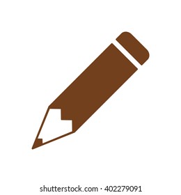Pencil  icon,  isolated. Flat  design.