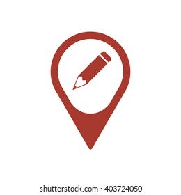 Pencil  icon,  isolated. Flat  design.