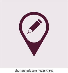 Pencil  icon,  isolated. Flat  design.