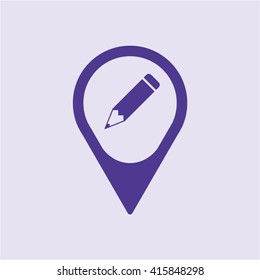 Pencil  icon,  isolated. Flat  design.