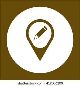 Pencil  icon,  isolated. Flat  design.