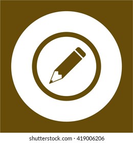 Pencil  icon,  isolated. Flat  design.
