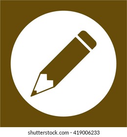 Pencil  icon,  isolated. Flat  design.