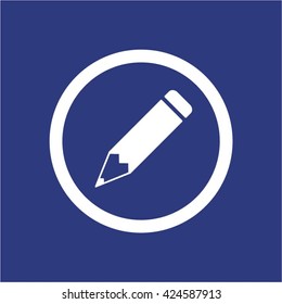 Pencil  icon,  isolated. Flat  design.